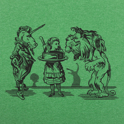 Alice And Unicorn With Lion