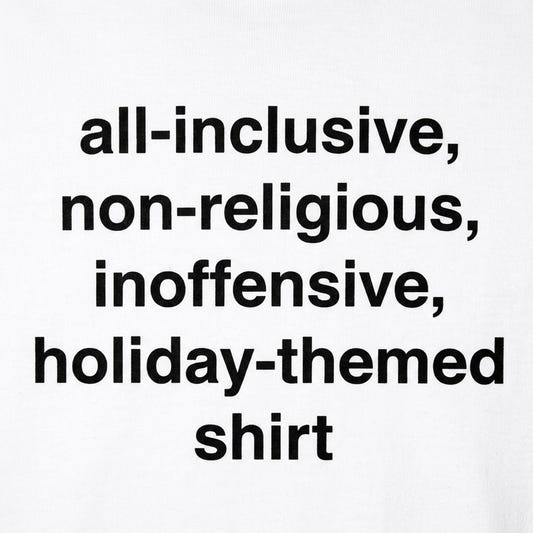 All-Inclusive Non-Religious Inoffensive Holiday Themed Design detail