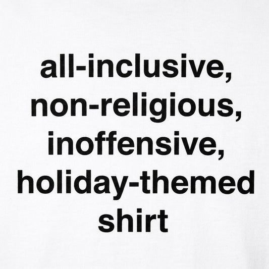 All-Inclusive Non-Religious Inoffensive Holiday Themed Design detail