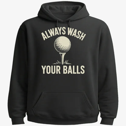 Always Wash Your Balls-Hoodie-Black
