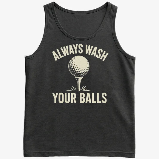Always Wash Your Balls-Men's Tank Top-Black