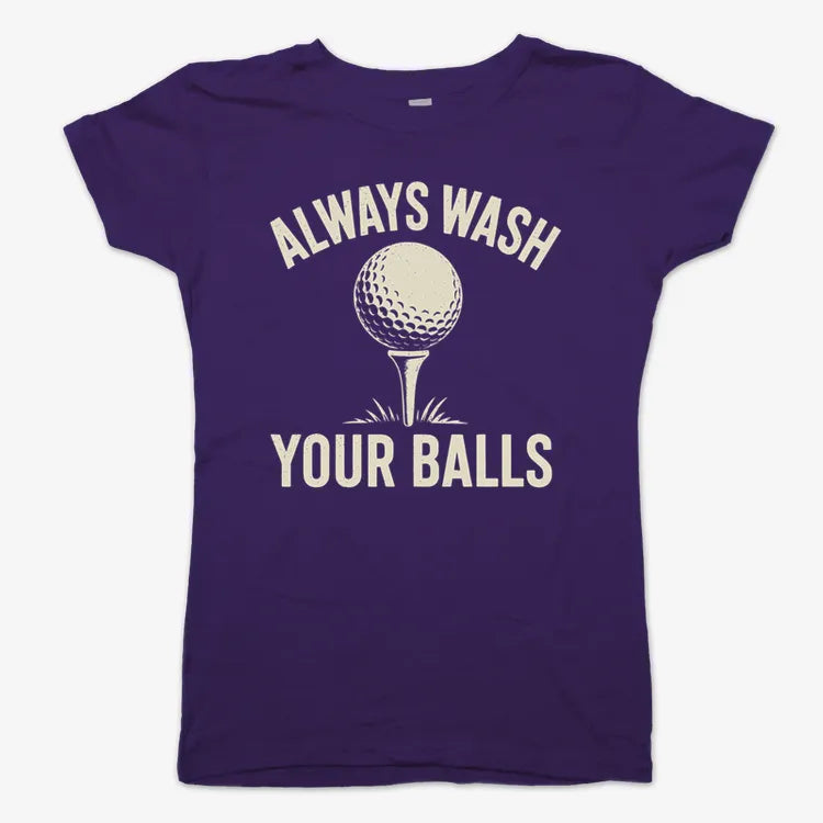Always Wash Your Balls-Women's T-Shirt-Violet