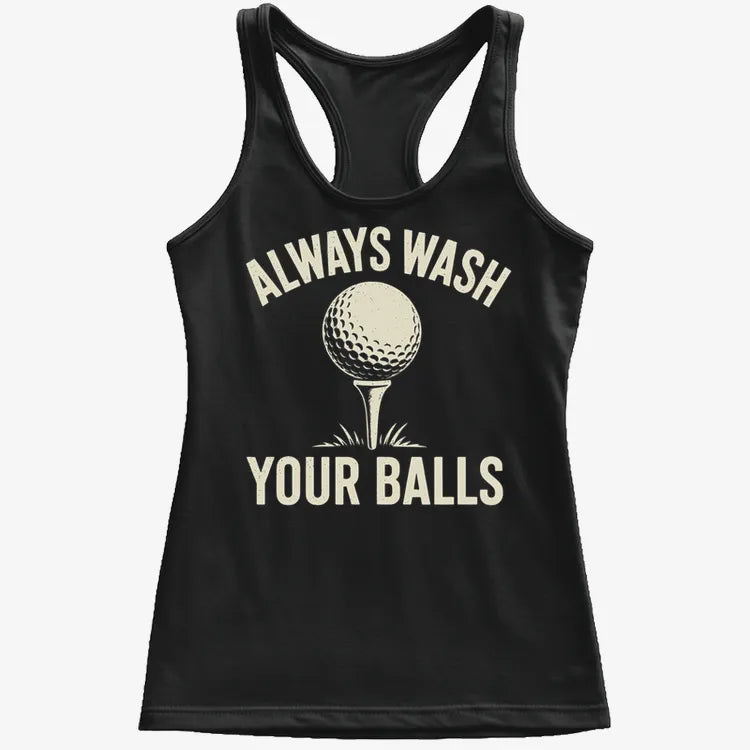 Always Wash Your Balls-Women's Tank Top-Midnight
