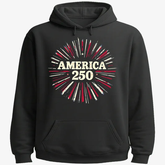 America 250 Years Celebration-Hoodie-Black