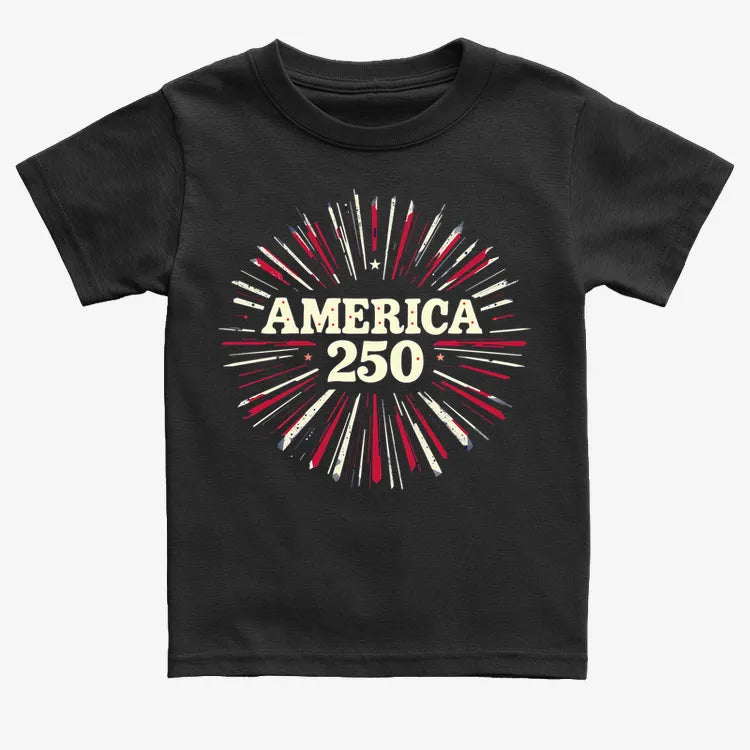 America 250 Years Celebration-Kids T-Shirt-Black