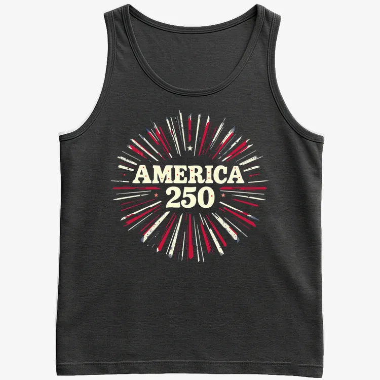 America 250 Years Celebration-Men's Tank Top-Black