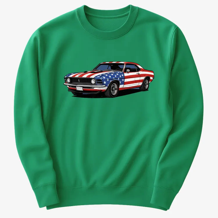 American Muscle Car Pride-Sweater-Green