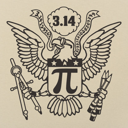 American Pi Eagle Seal with Pi Symbol and 3.14