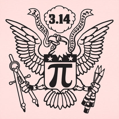 American Pi Eagle Seal with Pi Symbol and 3.14