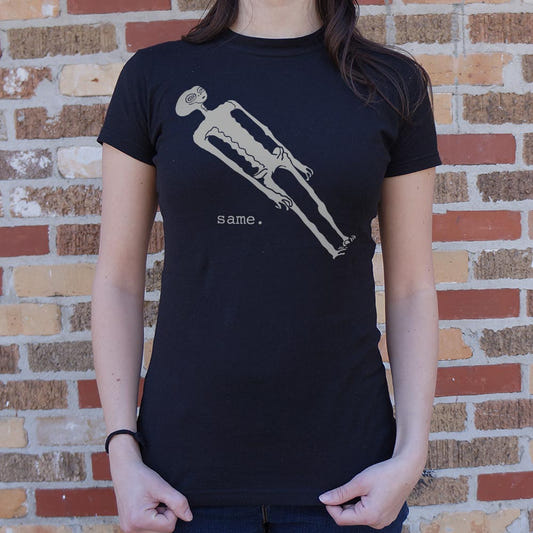 Exhausted Ancient Alien graphic Women's T-Shirt in Midnight
