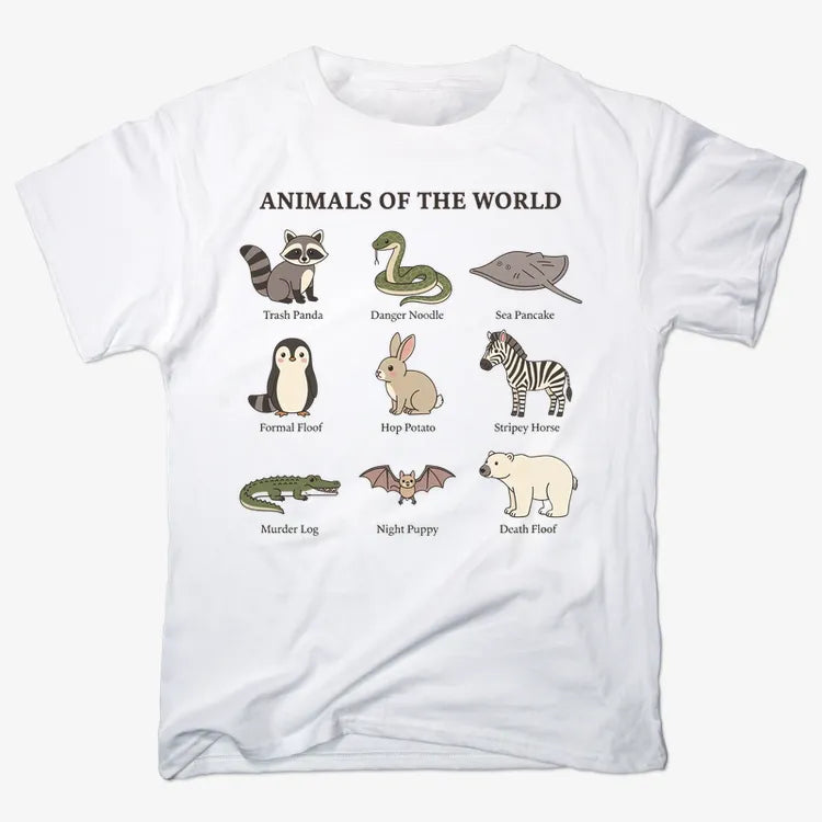 Animals of the World Collection-Men's T-Shirt-White