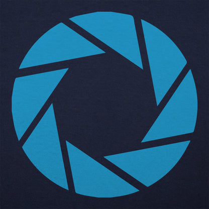 Aperture Labs Blue Camera Shutter Logo