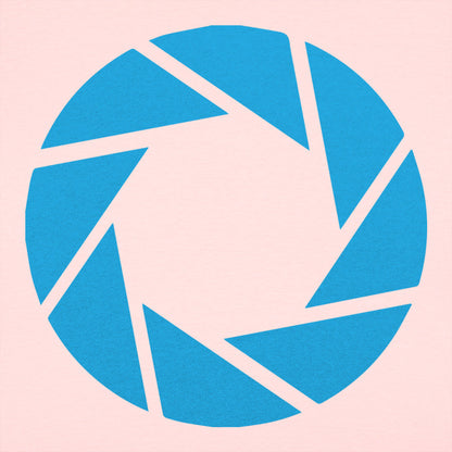 Aperture Labs Blue Camera Shutter Logo