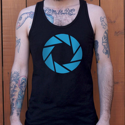 Aperture Labs Blue Camera Shutter Logo