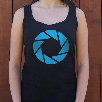Aperture Labs Blue Camera Shutter Logo