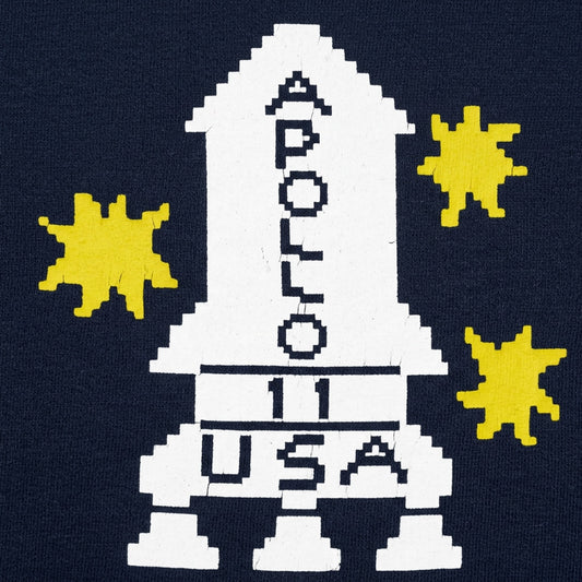 Apollo 11 Retro Pixel Art Rocket Ship detail