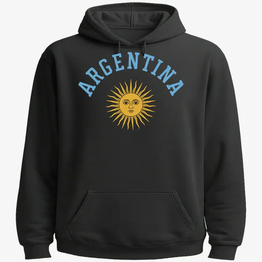 Argentina Sun Design-Hoodie-Black