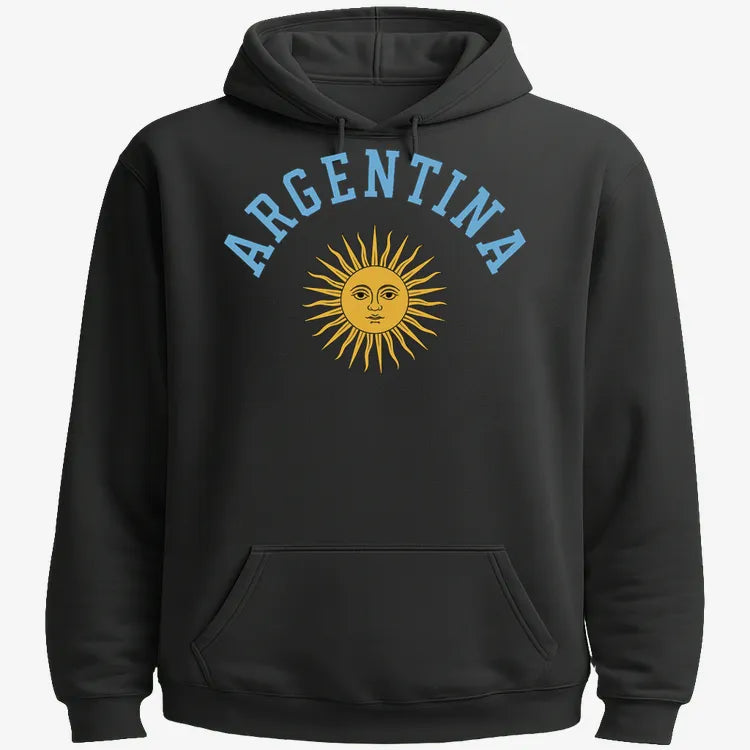 Argentina Sun Design-Hoodie-Black