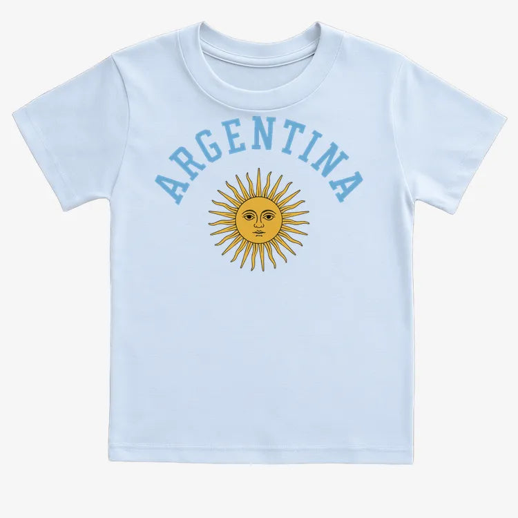 Argentina Sun Design-Kids T-Shirt-Blue
