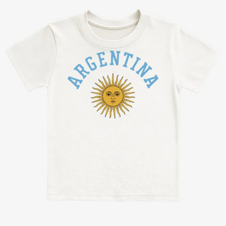 Argentina Sun Design-Kids T-Shirt-White