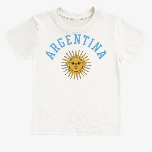 Argentina Sun Design-Kids T-Shirt-White