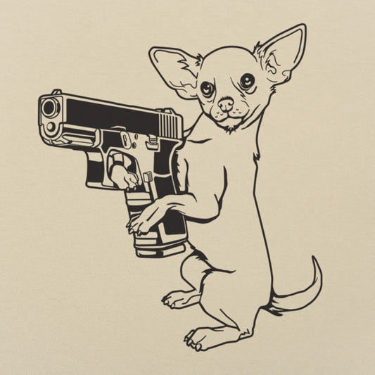 Armed Chihuahua graphic tee design