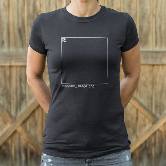 Awesome Image Broken Missing Picture Icon graphic Women's T-Shirt in Midnight
