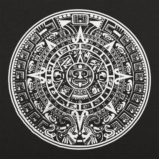 Aztec Calendar Sun Stone Design graphic tee design