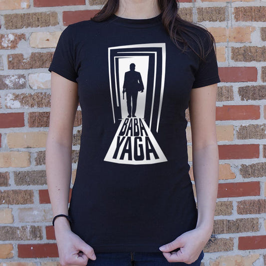 Baba Yaga Slavic Folklore Witch graphic Women's T-Shirt in Midnight