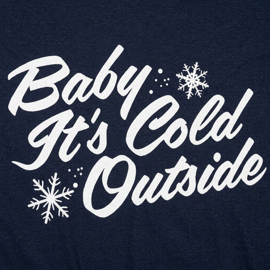 Baby It's Cold Outside Winter Snowflake Design detail