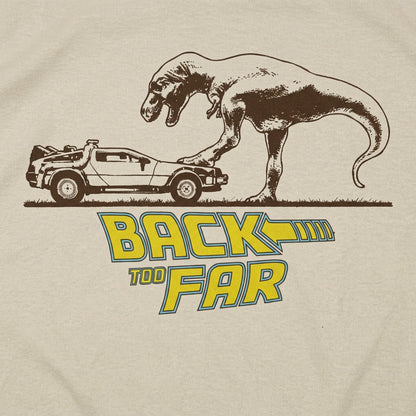 Back Too Far Time Machine DeLorean and T-Rex detail