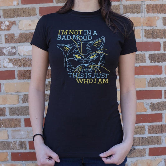 Bad Mood Cat Face, This Is Just Who I Am graphic Women's T-Shirt in Midnight
