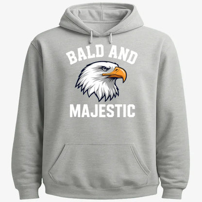 Bald and Majestic-Hoodie-Gray Heather