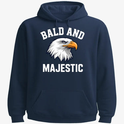 Bald and Majestic-Hoodie-Navy Blue