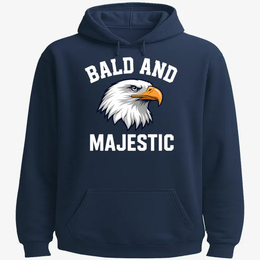 Bald and Majestic-Hoodie-Navy Blue