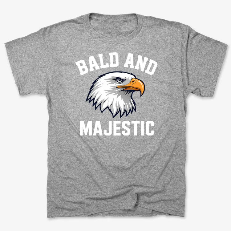 Bald and Majestic-Men's T-Shirt-Gray Heather