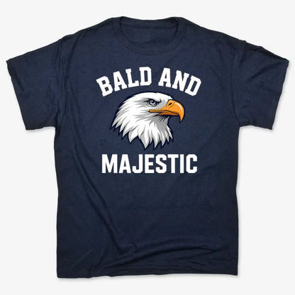 Bald and Majestic-Men's T-Shirt-Navy Blue
