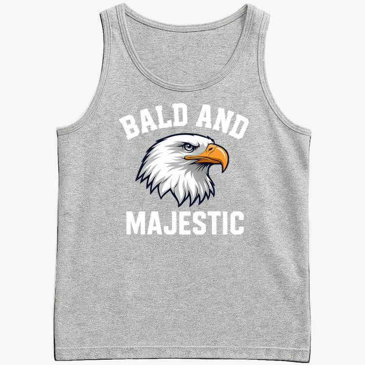 Bald and Majestic-Men's Tank Top-Gray Heather