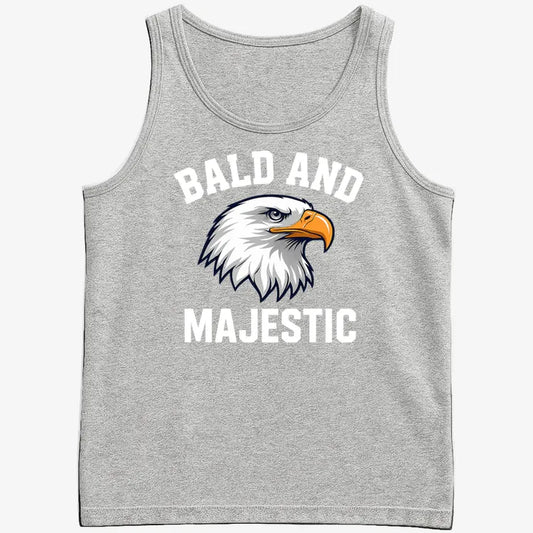 Bald and Majestic-Men's Tank Top-Gray Heather