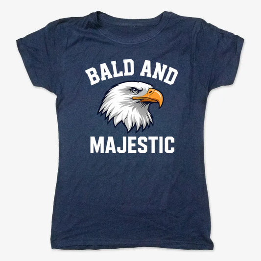 Bald and Majestic-Women's T-Shirt-True Navy
