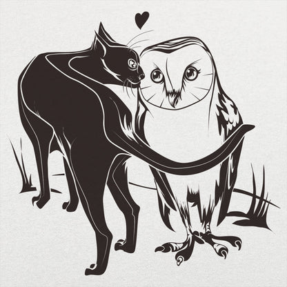 Barn Owl's Best Friend Cat and Owl Love