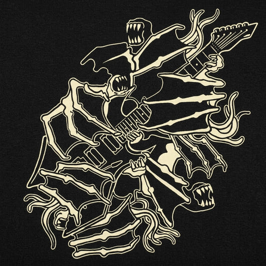 Bat Attack Bat Monster Shredding Electric Guitar detail