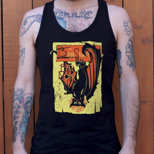 Bat Noir Vampire Art Nouveau Style graphic Men's Tank Top in Black