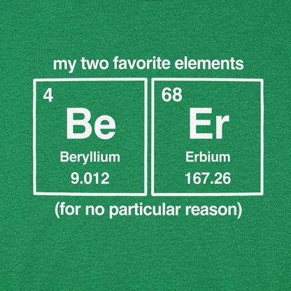 Beer Elements Periodic Table Beryllium Erbium Chemistry Pun detail