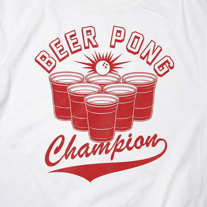 Beer Pong Champion with Red Cups Varsity Logo detail