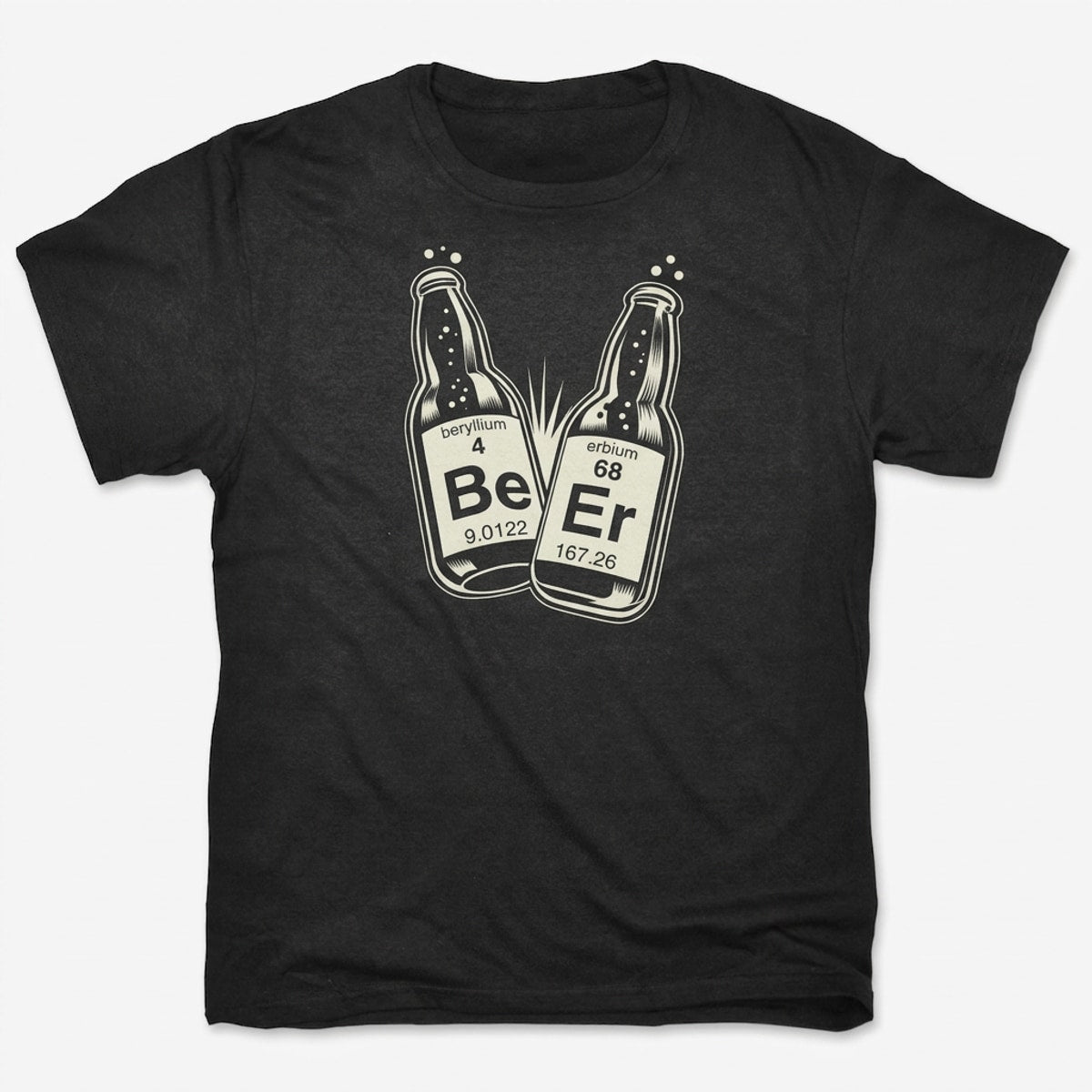 Beer Science Periodic Elements Beryllium Erbium Bottles in Black