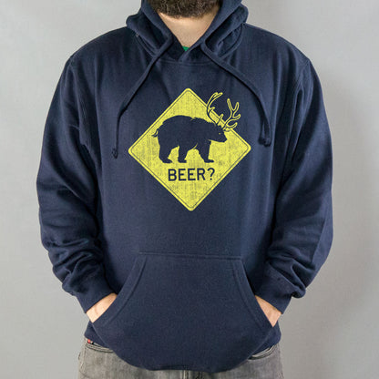 Beer Bear Deer Crossing Sign