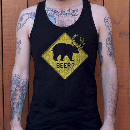 Beer Bear Deer Crossing Sign
