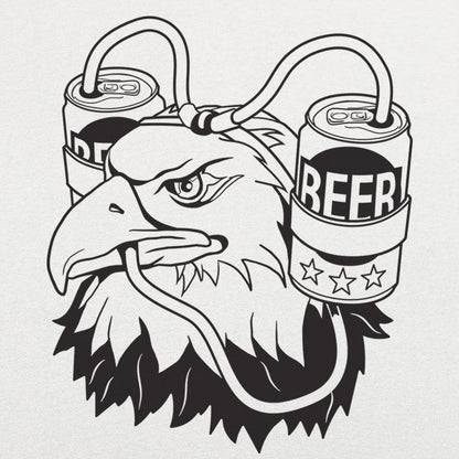 Beer Eagle Bald Eagle Wearing a Beer Helmet