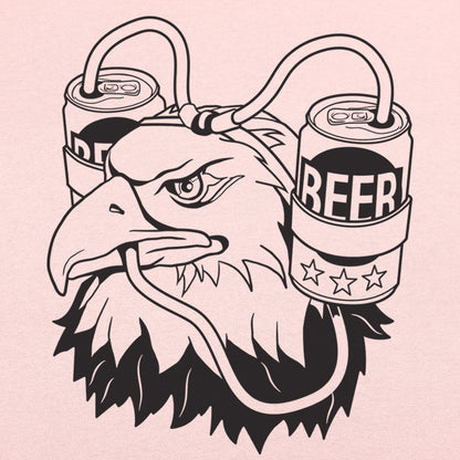 Beer Eagle Bald Eagle Wearing a Beer Helmet